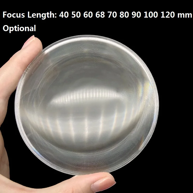 PMMA Akrilik Optik Lens Büyüteç Lens Çapı 100mm Yuvarlak Dairesel Fresnel Lens Yapmak Yangın Araçları Odak Uzunluğu 50 70 100 120mm Görüntü 1