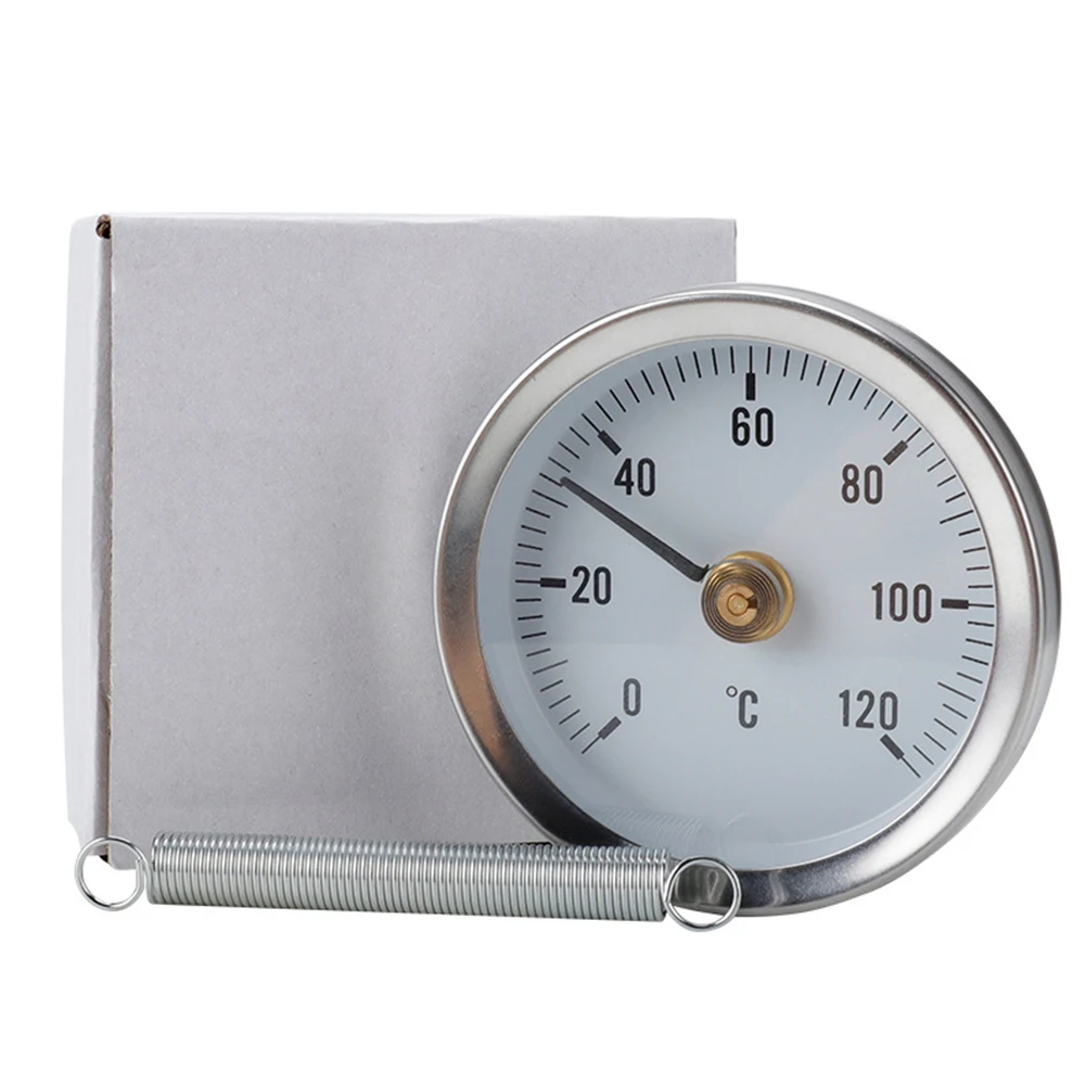 Çelik Termometre 0-120°C Sıcak Su Borusu Termometre Baca Borusu Fırın Barbekü Arama sıcaklık ölçer Görüntü 2