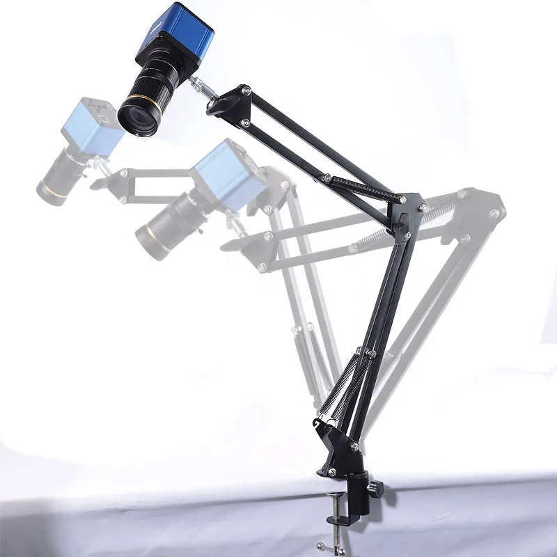 Alüminyum Alaşım Standı Dijital Mikroskop gözetim kameraları Masaüstü Kol Standı Masa Montaj Kelepçesi Süspansiyon Makas Tutucu Görüntü 5