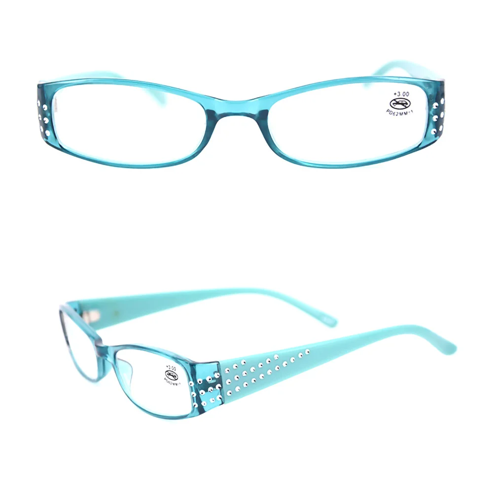 4 Paket okuma gözlüğü bayanlar için küçük dikdörtgen ışık çerçevesi, Moda kadın presbiyopik gözlük 1.0 1.5 2.0 2.5 3.0 3.5 Görüntü 2