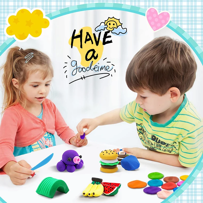36 Renk Sihirli Modelleme Kil DIY Hava Kuru Kil Araçları ile En İyi Hediye olarak çocuk oyuncakları Çocuklar için Erkek ve Kız Hediyeler Görüntü 1