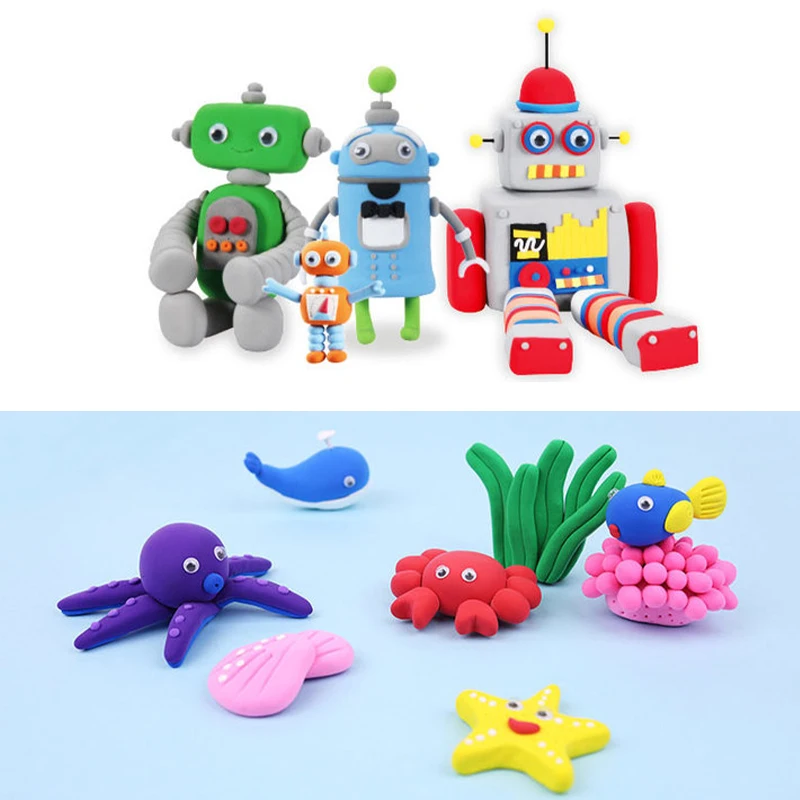 36 Renk Sihirli Modelleme Kil DIY Hava Kuru Kil Araçları ile En İyi Hediye olarak çocuk oyuncakları Çocuklar için Erkek ve Kız Hediyeler Görüntü 3