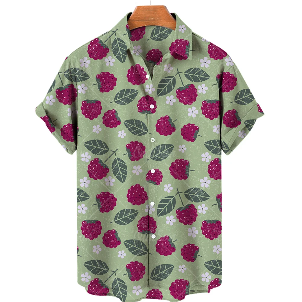 Yaz Çiçek erkek Rahat Gömlek Moda Hawaiian Baskı Kısa Kollu Plaj Tatil Çiçek Sokak Giyim Görüntü 1