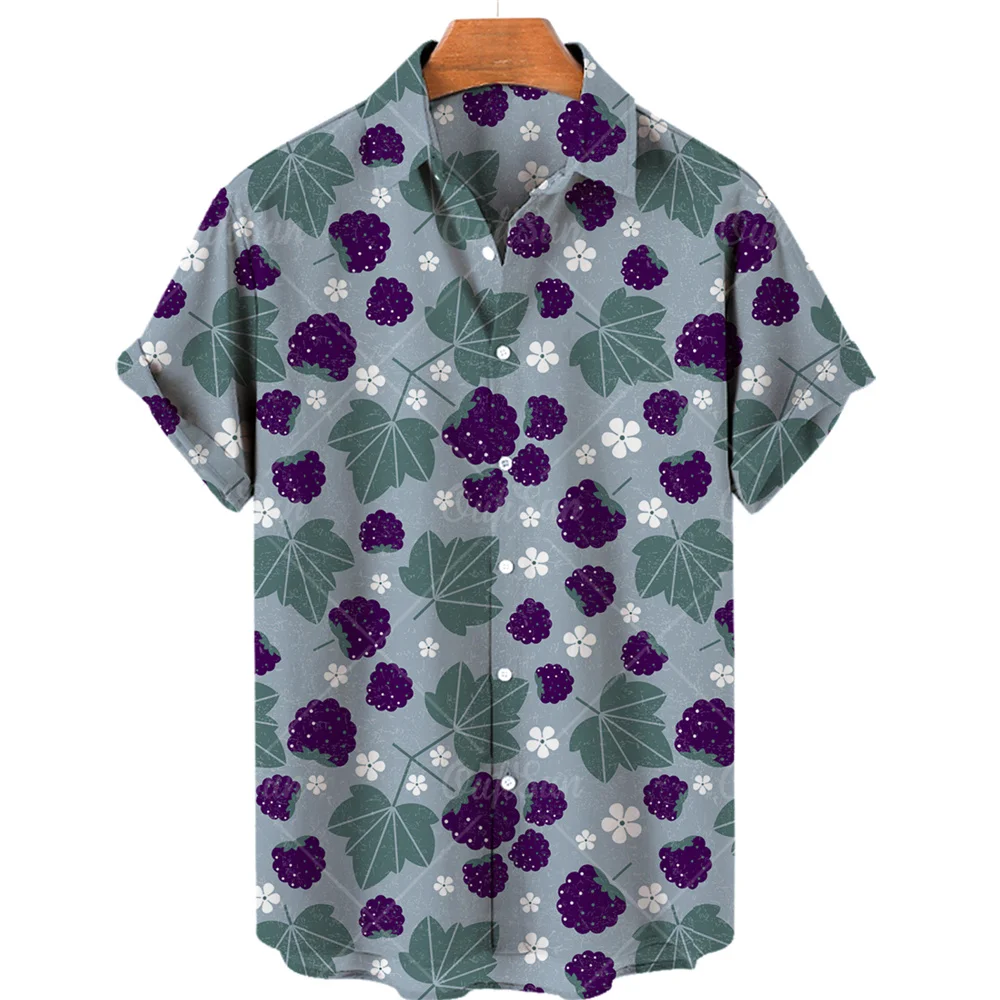 Yaz Çiçek erkek Rahat Gömlek Moda Hawaiian Baskı Kısa Kollu Plaj Tatil Çiçek Sokak Giyim Görüntü 3