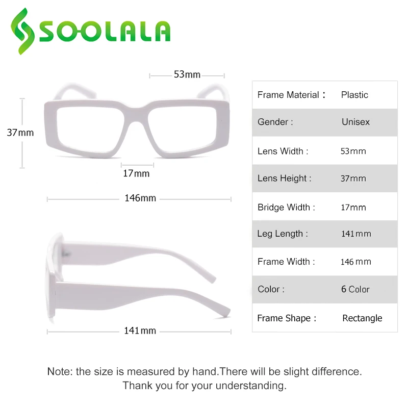 SOOLALA yeni plastik okuma gözlüğü kadın Anti mavi ışık tam çerçeve şeffaf lens bayanlar büyüteç presbiyopik gözlük gözlük Görüntü 3
