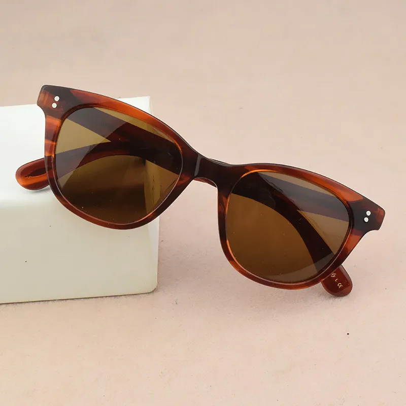 Asetat Polarize Güneş Gözlüğü Erkekler 2023 Yüksek Kalite Moda Marka Tasarımcısı Vintage güneş gözlüğü Kadınlar için Gözlük Sunglass OV5408 Görüntü 1