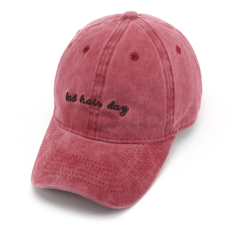 SLECKONT Moda beyzbol şapkası Erkekler ve Kadınlar için Retro Yıkanmış Pamuk Şapka Rahat Snapback Şapka Unisex Yaz güneşlikli kep Ayarlanabilir Görüntü 2