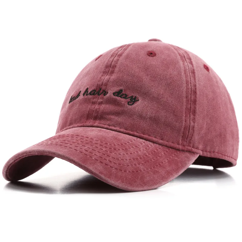 SLECKONT Moda beyzbol şapkası Erkekler ve Kadınlar için Retro Yıkanmış Pamuk Şapka Rahat Snapback Şapka Unisex Yaz güneşlikli kep Ayarlanabilir Görüntü 4