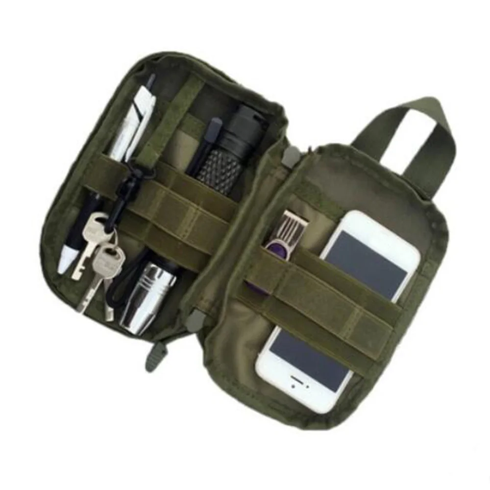 600D Naylon Taktik Çanta Açık Molle Askeri Bel fanny paketi Cep Telefonu Kılıfı Kemer Bel av çanta EDC takım çantası Gadget Görüntü 1