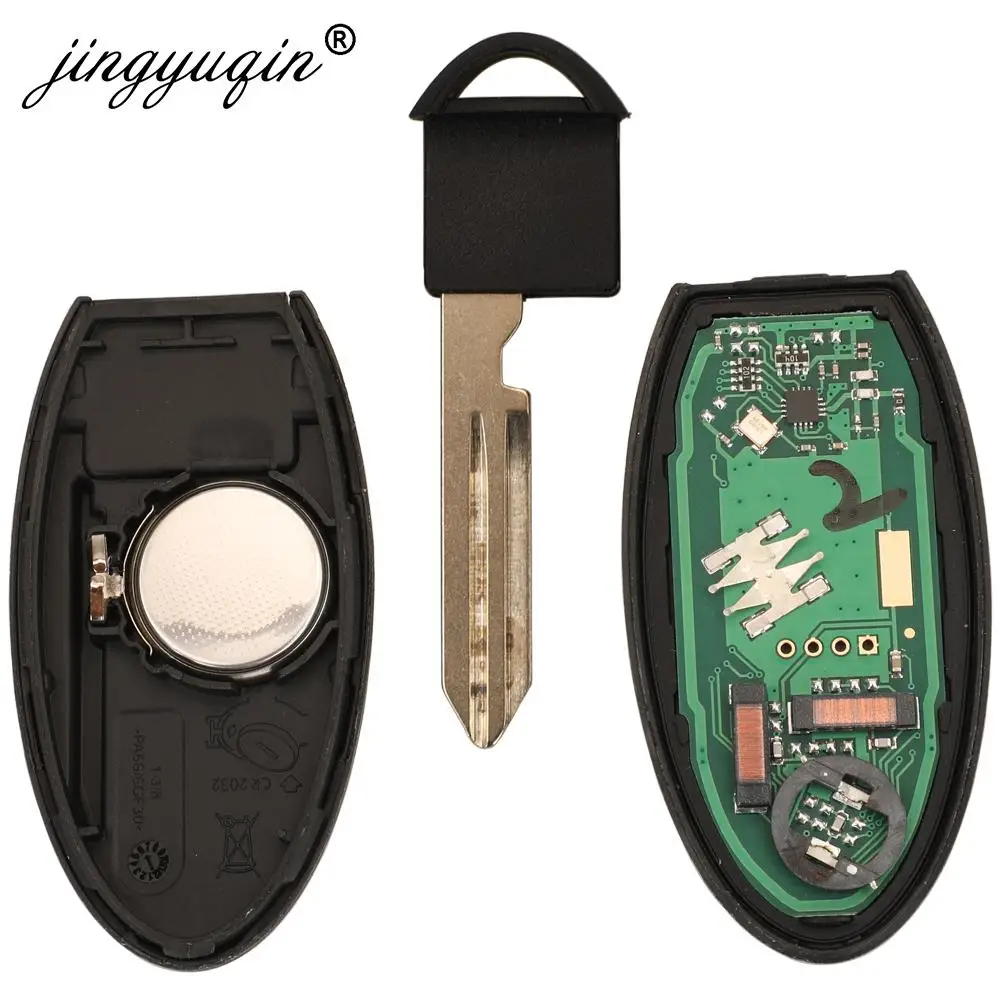 jingyuqin S180144104 Akıllı 3 Düğmeler Uzaktan Araba anahtarı 433MHz 4A Nissan X-Trail Xtrail Qashqai 2014-2017 PCF7945M Anahtarsız Görüntü 5