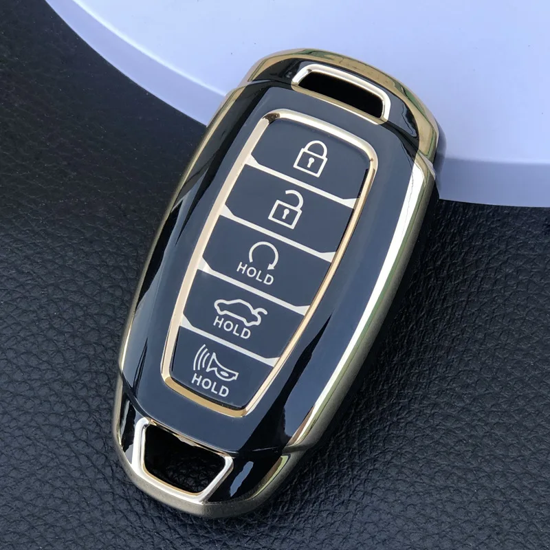5 Düğmeler Araba Anahtarı Durum Kapak Kabuk Fob Hyundai Creta İçin I20 I30 IX35 IX25 Elantra Grandeur Accent Solaris Sonata Palisade Kona Görüntü 2