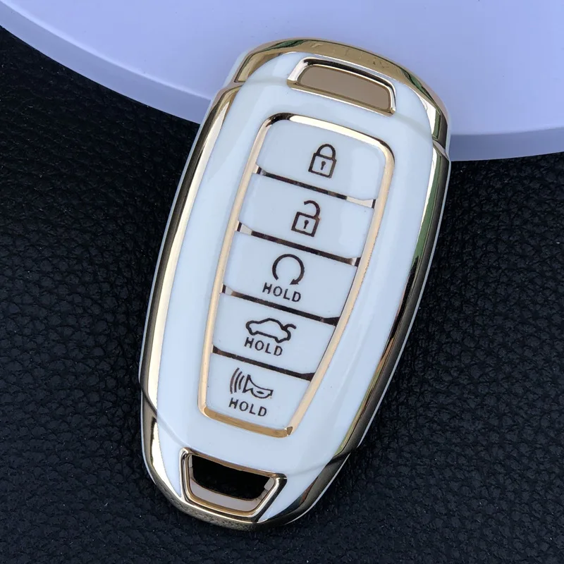 5 Düğmeler Araba Anahtarı Durum Kapak Kabuk Fob Hyundai Creta İçin I20 I30 IX35 IX25 Elantra Grandeur Accent Solaris Sonata Palisade Kona Görüntü 3