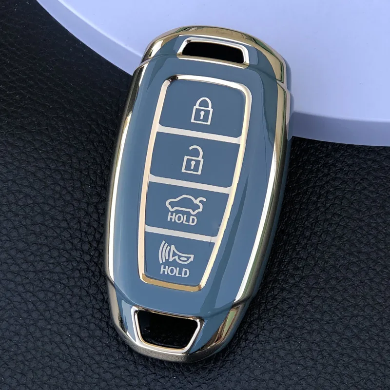 5 Düğmeler Araba Anahtarı Durum Kapak Kabuk Fob Hyundai Creta İçin I20 I30 IX35 IX25 Elantra Grandeur Accent Solaris Sonata Palisade Kona Görüntü 4