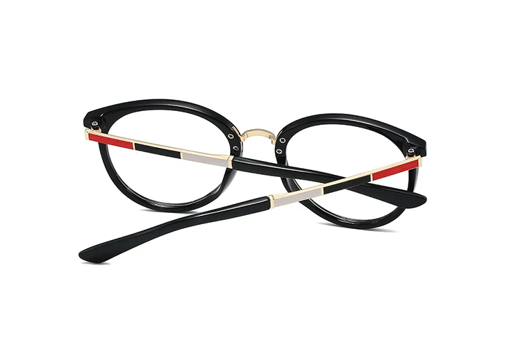 Yeni Stil Yuvarlak Çerçeve Gözlük Kadın 2021 Lüks Marka Tasarımcısı Moda Erkek Gözlük Bayanlar Temizle Düz Ayna Görüntü 4