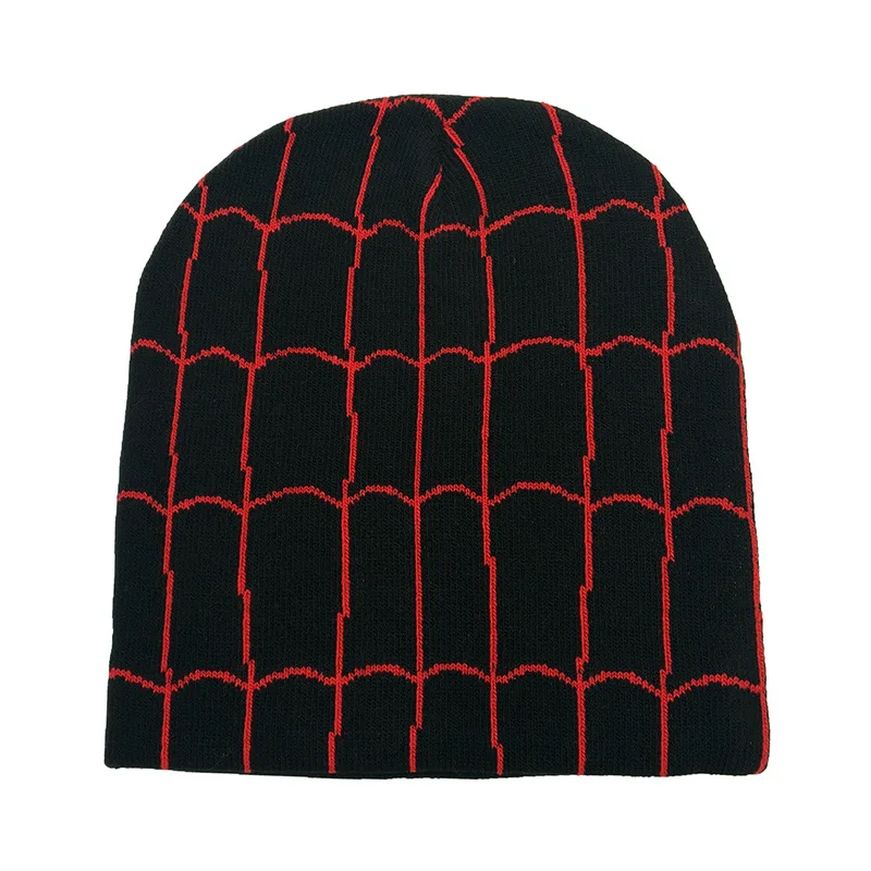 Sıcak Satış Kış örgü şapkalar Şapka Erkekler için Marvel Anime Karakter Örümcek Adam Cosplay Örgü Erkekler ve Kadınlar Sıcak Şapka Hediye Görüntü 3