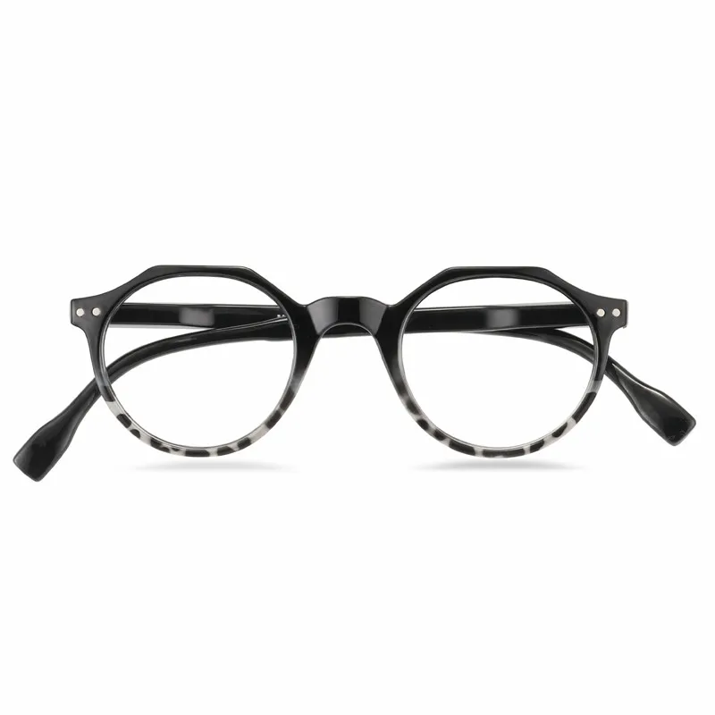 seemfly Leopar Kadın okuma gözlüğü kadın yuvarlak Gözlük 100 Derece mavi ışık dekoratif bilgisayar gözlükleri gözlük + 200 + 350 Görüntü 3