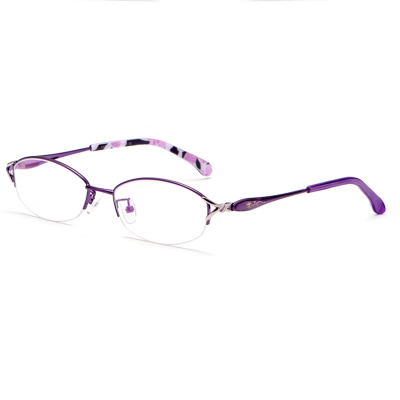 Reven Jate Yarım F3032 Çerçevesiz Gözlük Çerçevesi Optik Yarı Jant Gözlük Çerçevesi kadın Gözlük Kadın Armacao Oculos Görüntü 3