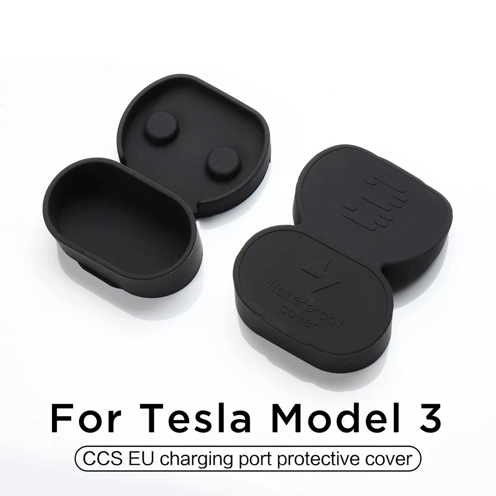 2021 Yeni Tesla Modeli 3 Araba şarj portu Koruma Su Geçirmez Toz Fişi Koruyucu Kapak CCS AB Tak Aksesuarları Görüntü 1