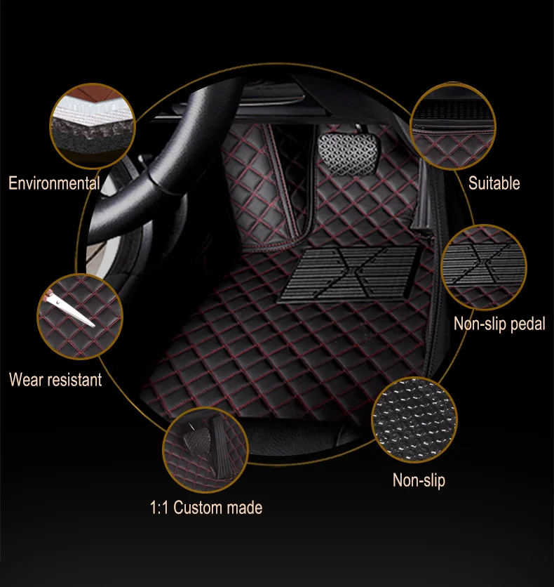 Toyota Venza için Hibrid 2022 Araba Paspaslar Halı Su Geçirmez Kilim Özel Kapak tasarım İç Aksesuarları Ürün Pedallar Görüntü 5