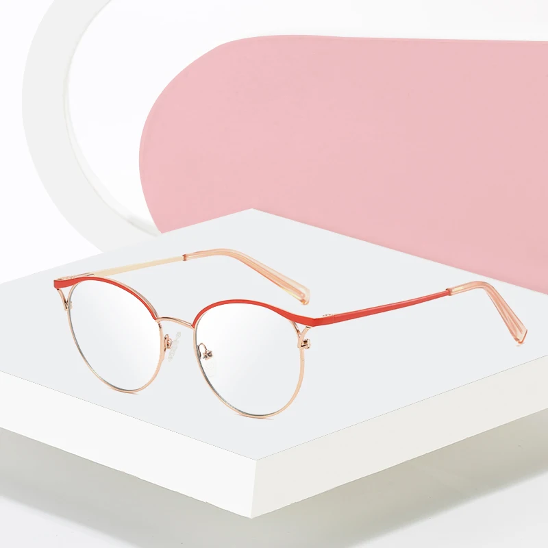 Kadınlar Yeni 2022 Mavi ışık engelleme Gözlük Çerçevesi Tarifi Optik Gözlük Kadın Gözlük Reçete Kadın Alaşım Moda Görüntü 1