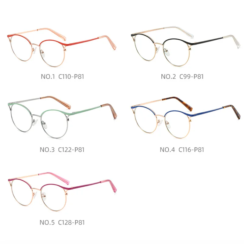 Kadınlar Yeni 2022 Mavi ışık engelleme Gözlük Çerçevesi Tarifi Optik Gözlük Kadın Gözlük Reçete Kadın Alaşım Moda Görüntü 4