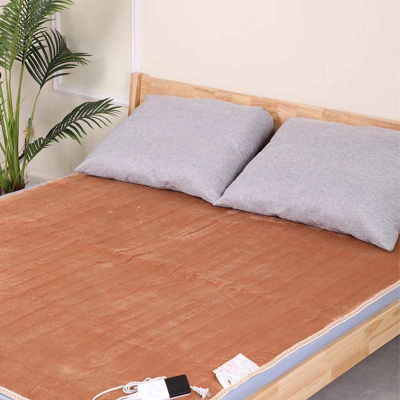 Elektrikli battaniye pazen çift kontrol akıllı sabit sıcaklık kış sıcak ev ısıtma kalınlaşmış elektrikli yatak Görüntü 3