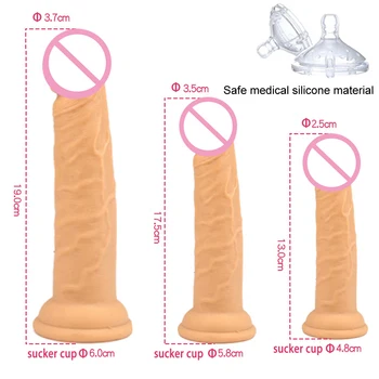 Kadınlar İçin gerçekçi Yapay Penis Masturbator Erotik Yetişkin Seks Oyuncakları Büyük Anal Dildos Silikon Vantuz Penis Phallus Samimi Ürünler