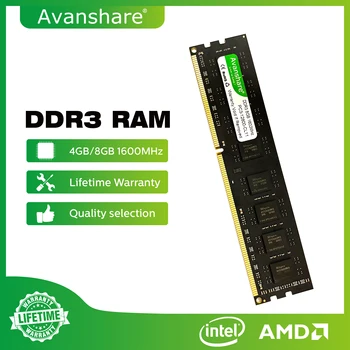 Avanshare Ram Anılar DDR4 DDR3 16 GB 8 GB 4 GB 2 GB 1333 1600 2400 2666 3200 MHz masaüstü bilgisayar UDIMM Tüm Anakartlar İçin