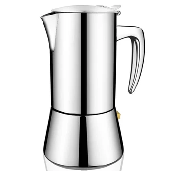 Moka tencere 200 ML / 300 ML cezve paslanmaz çelik kahve makinesi mutfak kahve Percolator içecek su ısıtıcısı