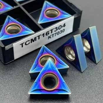 Nano Mavi TCMT16T304 TCMT16T308 TCMT110204 TCMT110208 CNC Sert Metal Dönüm Aracı Söndürme Paslanmaz Çelik Parçalar
