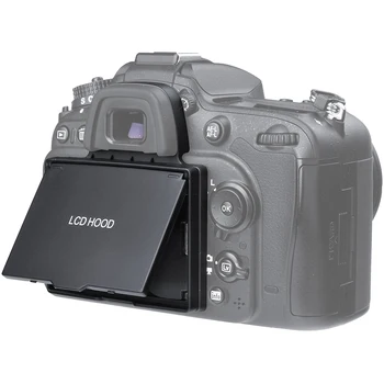 2in1 LCD Ekran Koruyucu Pop-up Güneş Gölge Hood Kapak için Nikon D7100 D7200