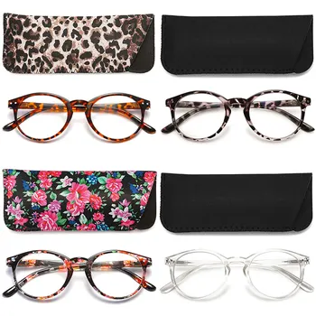 Seemfly leopar kadın okuma gözlüğü kadın yuvarlak gözlük 100 derece mavi ışık dekoratif bilgisayar gözlükleri gözlük + 200 + 350 Satılık! \ Kadın Gözlükleri - Korkmazambalaj.com.tr 11