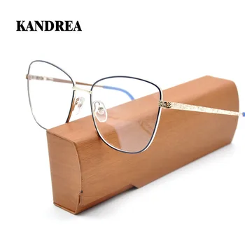 KANDREA Yeni Metal Yuvarlak okuma gözlüğü Kadınlar ve Erkekler için Şeffaf Lens Presbiyopi Gözlük Gözlük Gözlük Unisex Moda Gözlük