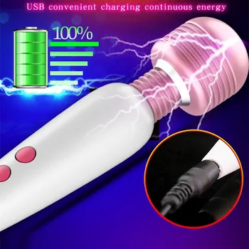 12 Hız USB Yapay Penis Vibratör Sihirli Değnek Klitoris Stimülatörü Vajina G-spot Masaj Vibratör Kadınlar için Seks Oyuncakları Yetişkinler Masturbator 1