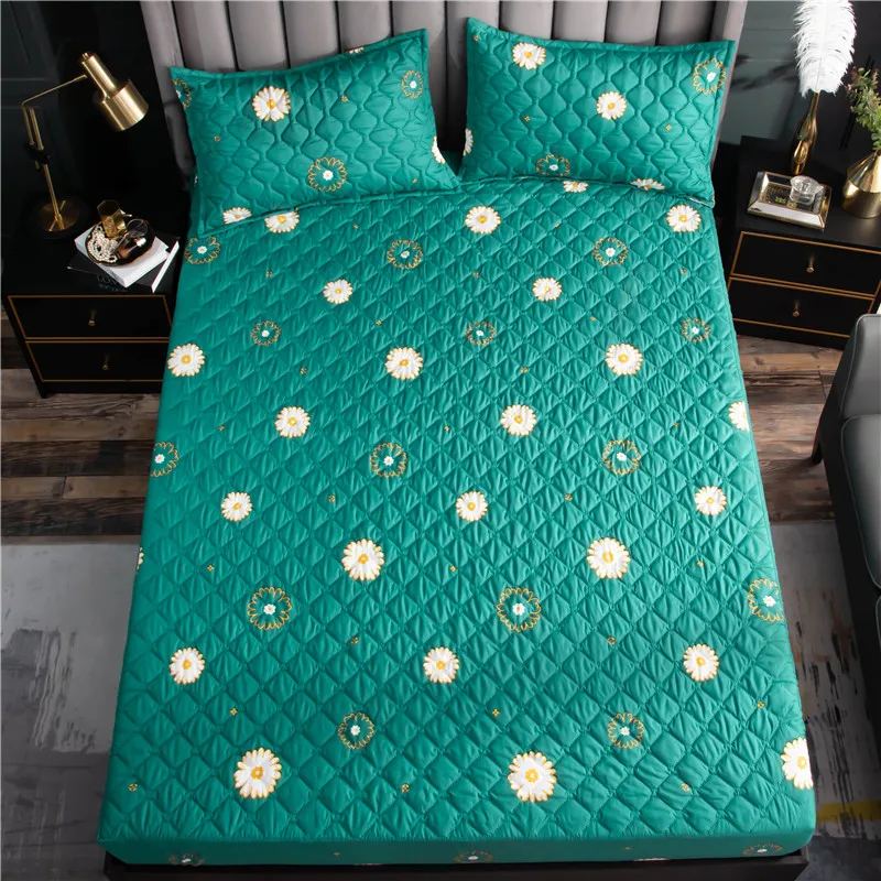Su geçirmez kalınlaşmak pamuk yatak örtüsü lastikli çarşaf için Bebek yatak ıslatma Yaşlı bakımı yatak örtüsü Daha İyi korumak yatak Görüntü 1