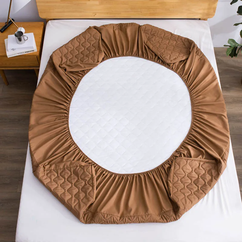 Su geçirmez kalınlaşmak pamuk yatak örtüsü lastikli çarşaf için Bebek yatak ıslatma Yaşlı bakımı yatak örtüsü Daha İyi korumak yatak Görüntü 4