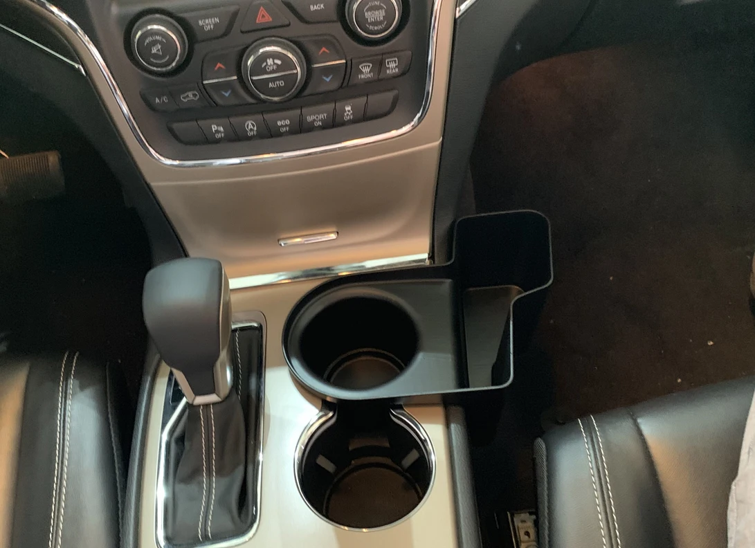 Jeep Grand Cherokee 2011-2020 için Vites saklama kutusu Organizatör telefon tutucu bozuk para tepsisi Araba İç Aksesuarları ABS Siyah Görüntü 4