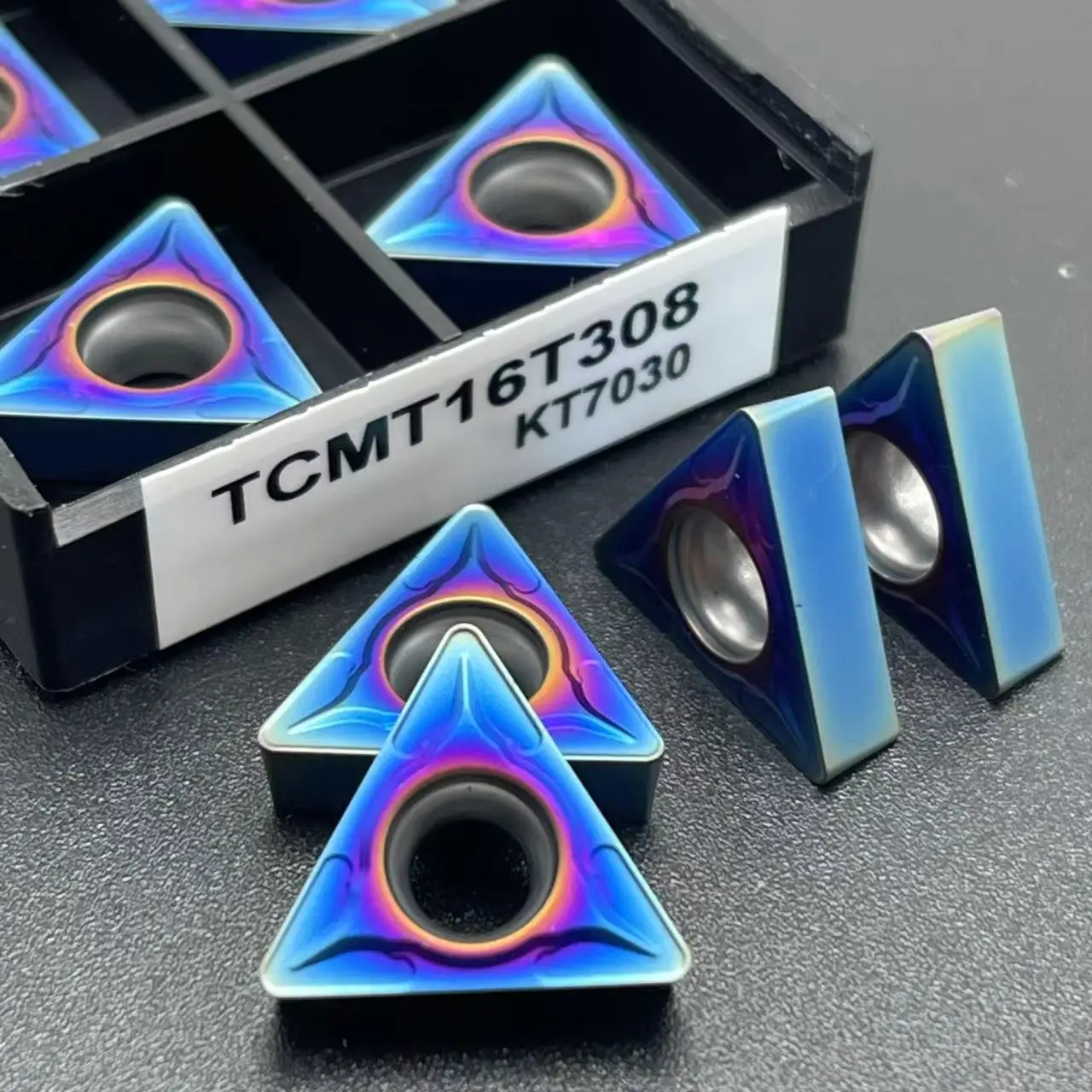 Nano Mavi TCMT16T304 TCMT16T308 TCMT110204 TCMT110208 CNC Sert Metal Dönüm Aracı Söndürme Paslanmaz Çelik Parçalar Görüntü 2