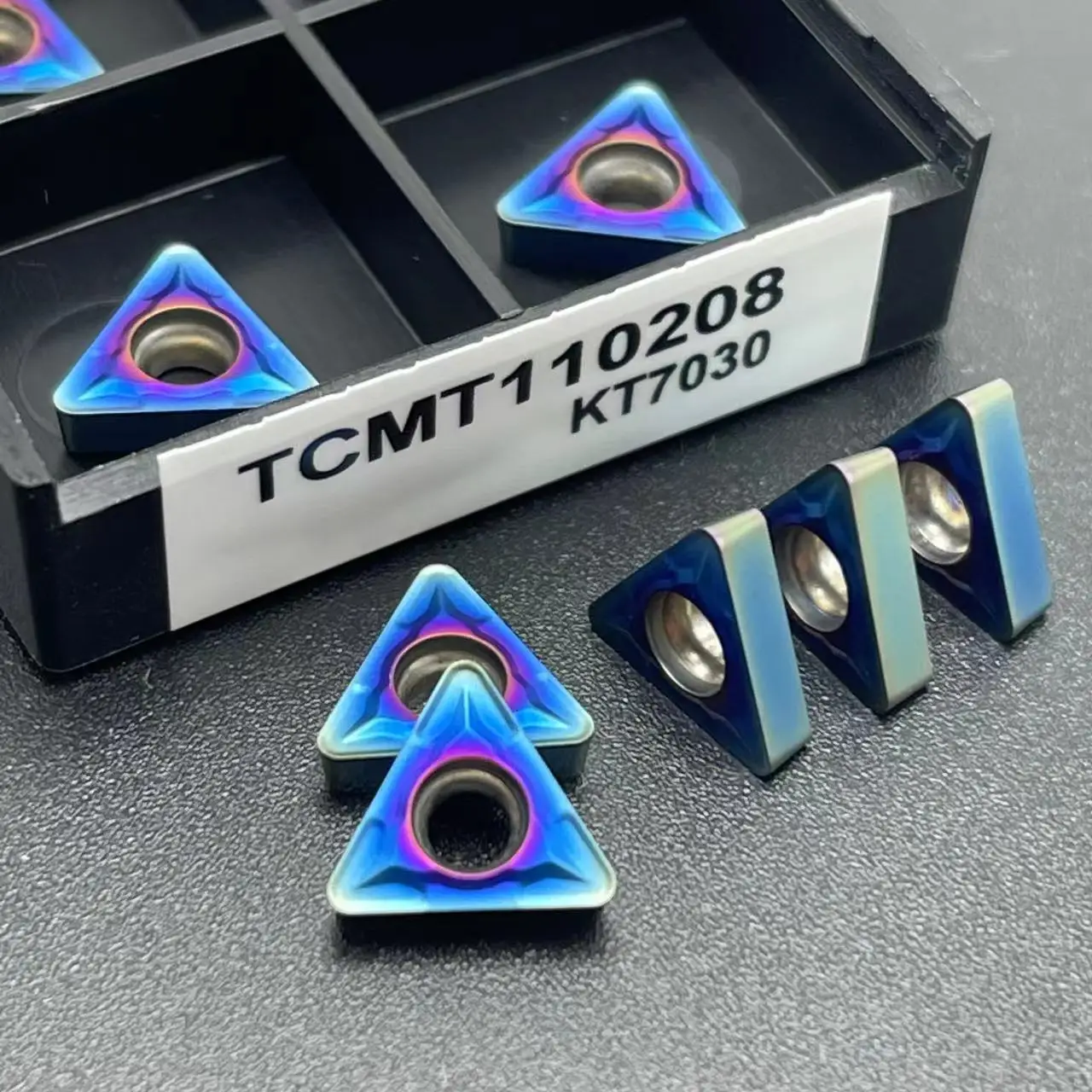 Nano Mavi TCMT16T304 TCMT16T308 TCMT110204 TCMT110208 CNC Sert Metal Dönüm Aracı Söndürme Paslanmaz Çelik Parçalar Görüntü 3