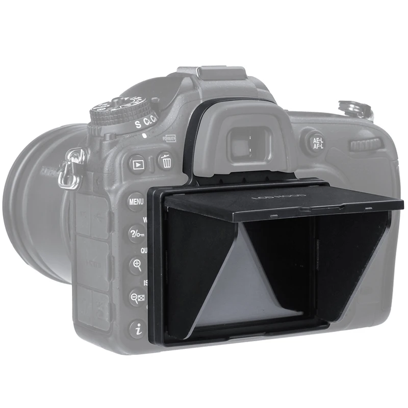 2in1 LCD Ekran Koruyucu Pop-up Güneş Gölge Hood Kapak için Nikon D7100 D7200 Görüntü 1