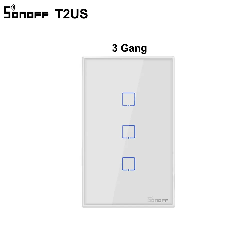 Sonoff TX T2 T3 ABD akıllı WiFi RF 433 / APP / dokunmatik kontrol duvar ışık anahtarı 1 /2 /3 Çete Duvar Dokunmatik Anahtarı Akıllı Ev Kontrollü Görüntü 4