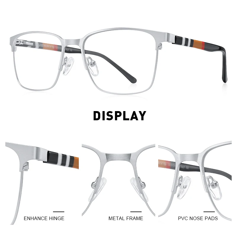 MERRYS tasarım klasik altın okuma gözlüğü erkekler için bilgisayar okuyucu mavi ışık engelleme parlama önleyici filtre büyütme gözlük Görüntü 1