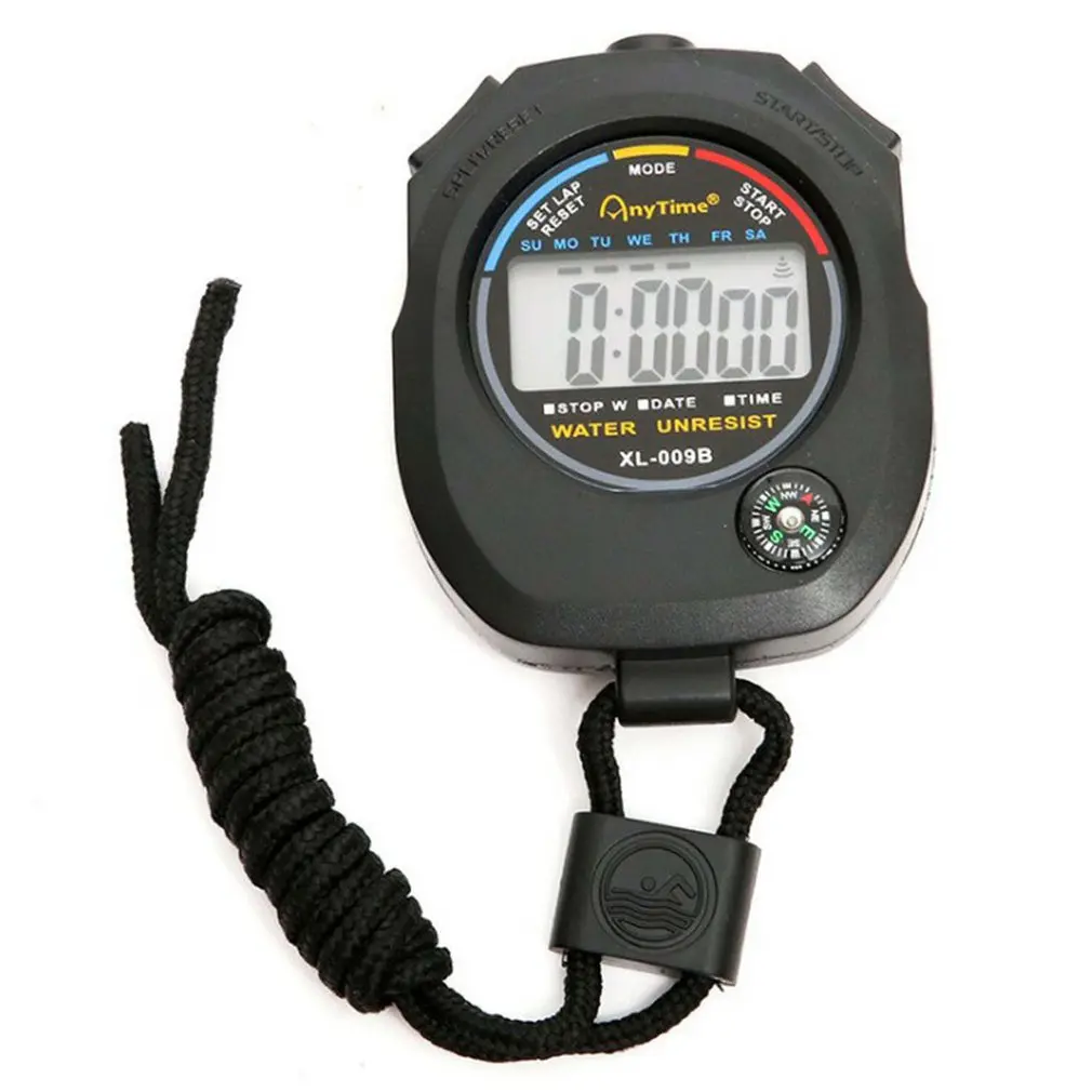 Dijital kronometre Çok Fonksiyonlu Taşınabilir Açık Spor Koşu Eğitim Zamanlayıcı Chronograph Zamanlama Alarm Durdurma Takvim İzle Görüntü 1