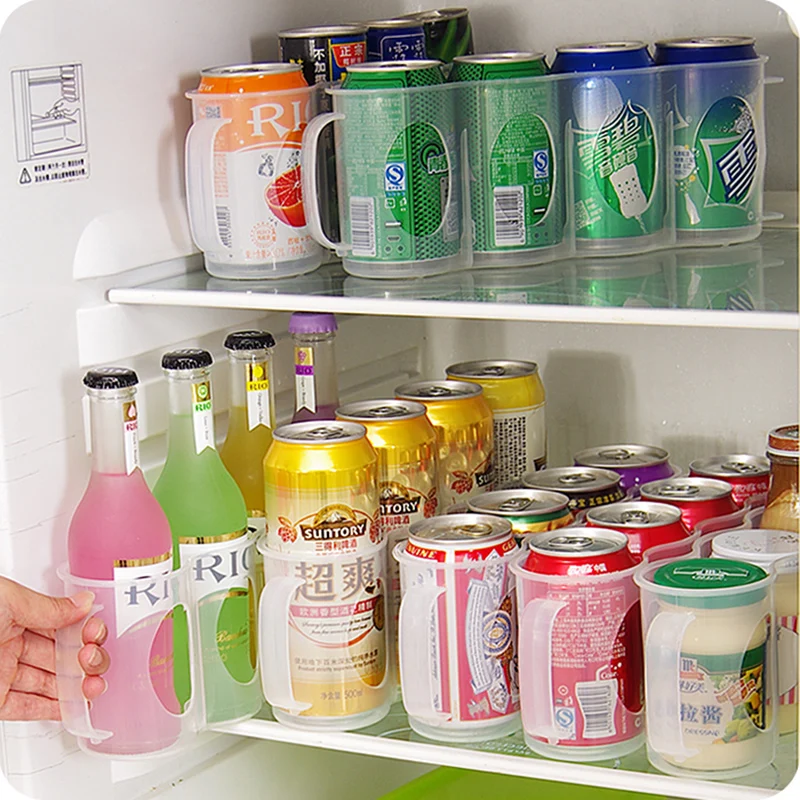 Mutfak Buzdolabı Bölmesi Pratik El Çekme İçecek saklama kutusu İçecek saklama kutusu Raf Malzemeleri Ev Aletleri Görüntü 2