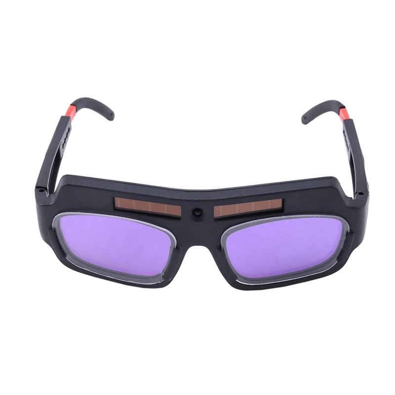 1 adet Güneş Enerjili Otomatik Kararan Kaynak Maskesi Kask Gözlük Kaynakçı Gözlük Ark Anti-şok Lens Göz Koruması İçin Görüntü 4