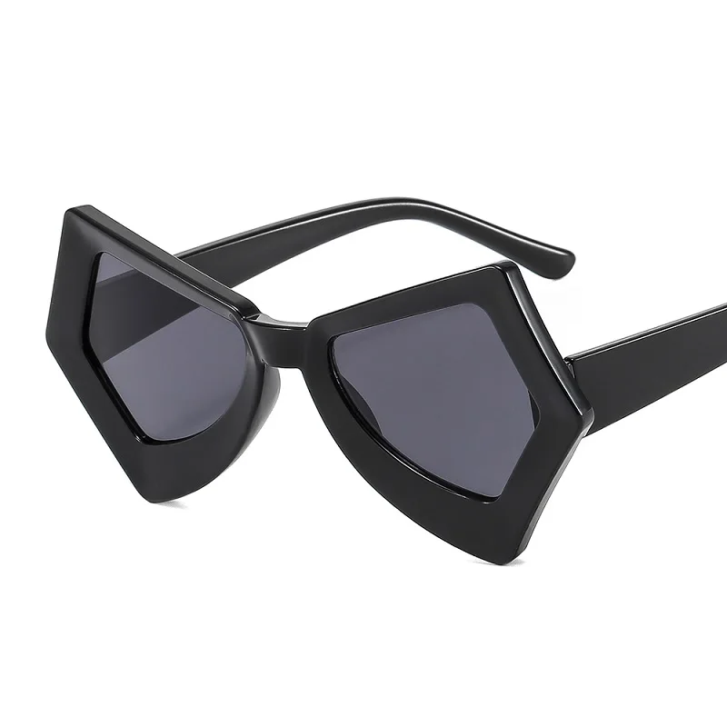 D & T 2022 Yeni Moda Kedi Göz Güneş Gözlüğü Düzensiz Kadın Erkek Degradeler Lens Çerçeve Marka Tasarımcısı Karakteristik güneş gözlüğü UV400 Görüntü 3