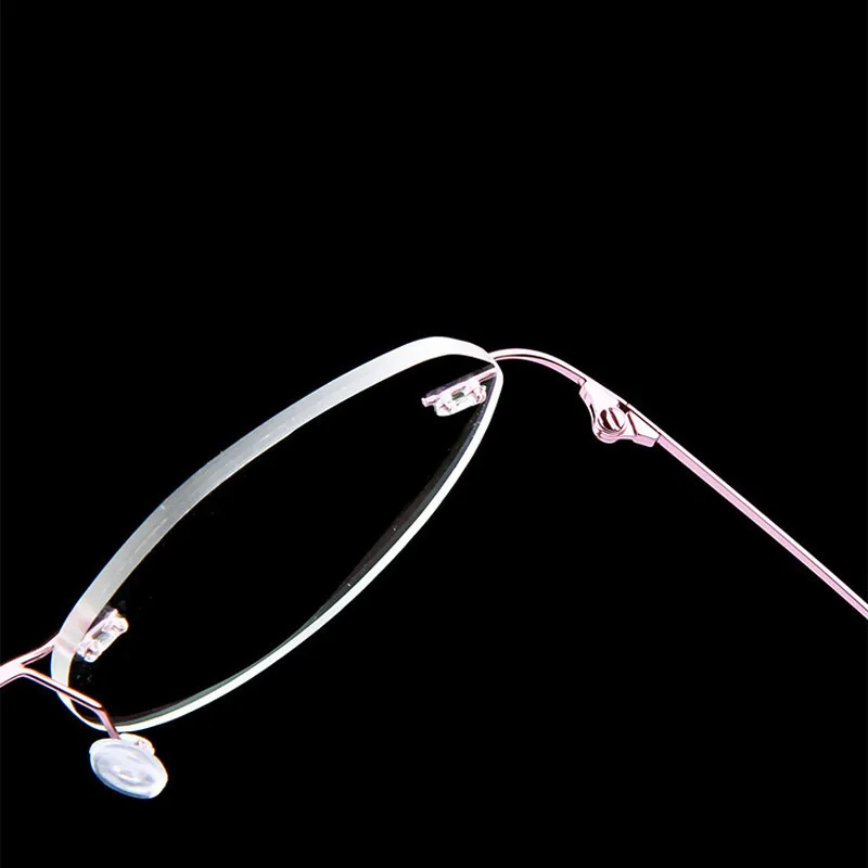 Elbru Ultralight Çerçevesiz Titanyum Alaşımlı TR90 Gözlük Çerçeve Erkekler Kadınlar Çerçevesiz Yüksek Kaliteli Optik Gözlük Metal Gözlük Görüntü 3